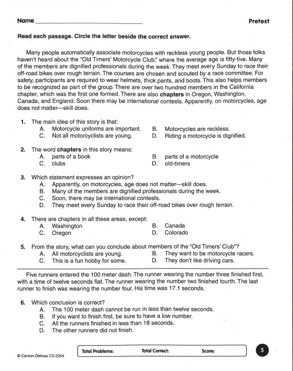 Reading Achievement Grade 5 Discount