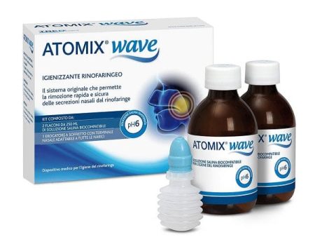 Atomix Wave Soluzione Salina Per Igiene Rinofaringea 2x 250 ml Online Hot Sale