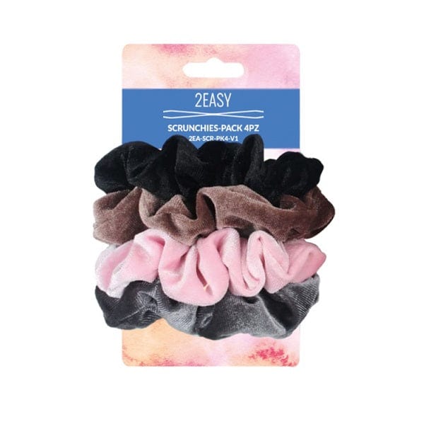 2Easy Set Di Scrunchies Colorati 4 Pezzi For Discount