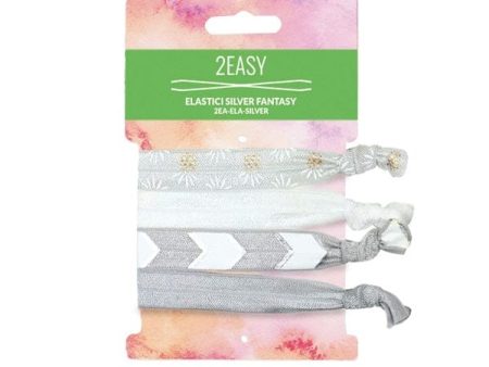 2Easy Elastici Silver Fantasy 4 Fasce Per Capelli Online Hot Sale