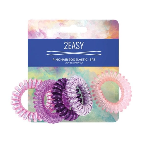 2Easy Pink Hair Box Elastici Per Capelli 5 Pezzi on Sale