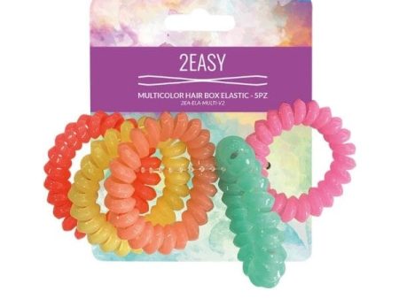 2Easy Multicolor Hair Box Elastici Per Capelli 5 Pezzi Online Sale