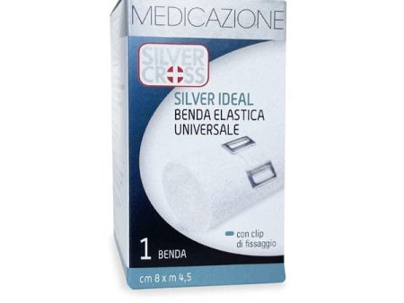 Silver Ideal Benda Elastica Universale 8 cm x 4,5 m 1 Pezzo Con Clip Fissaggio Cheap