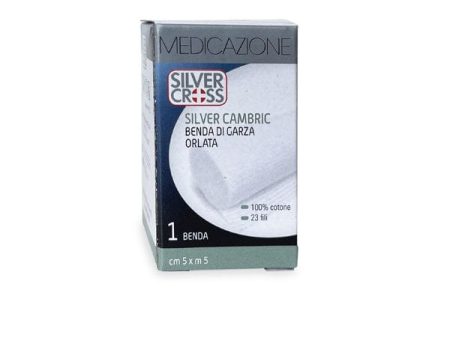 Silver Cambric Benda Di Garza Orlata 5 cm x 5 m 1 Pezzo For Cheap